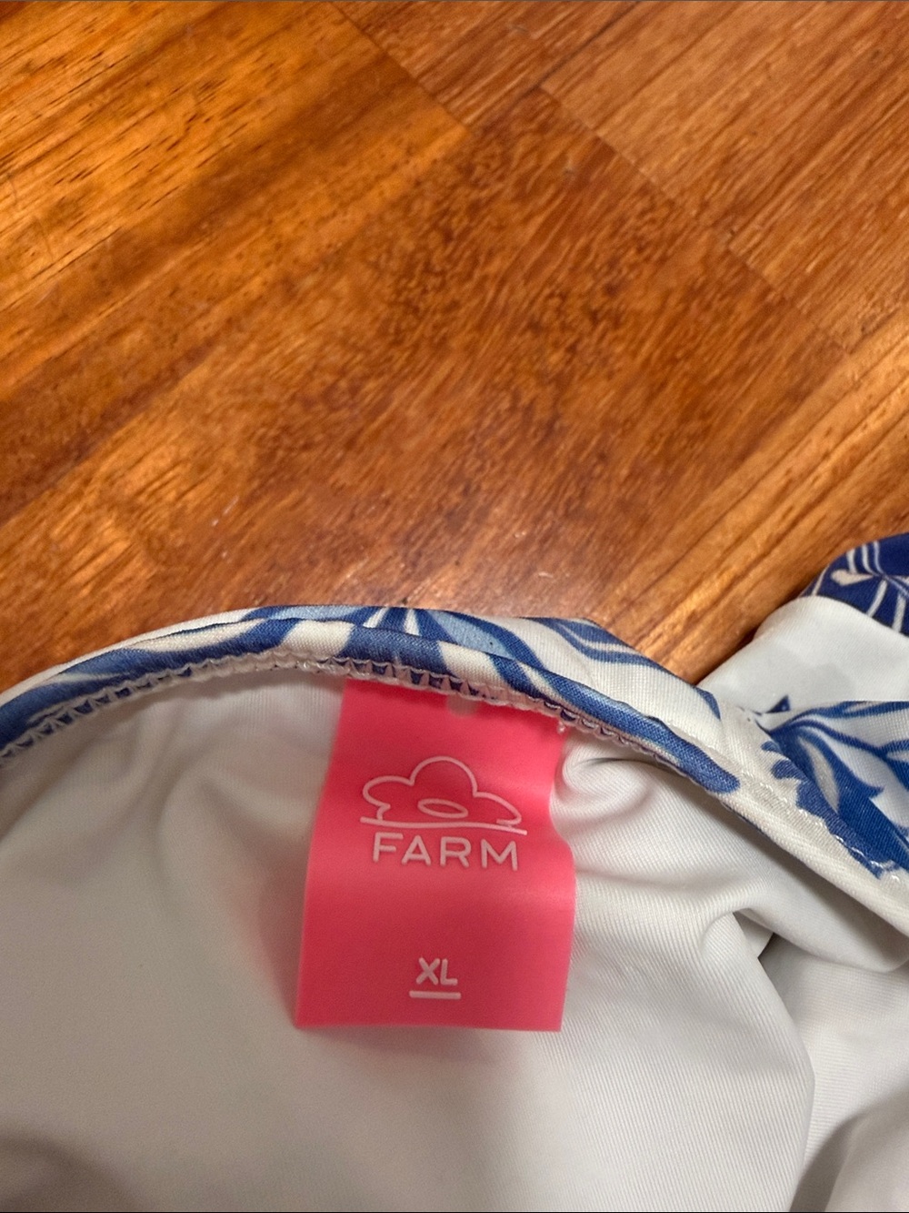 FARM Rio Blue and White Floral One-Piece Swimsuit - Picture 2 of 5